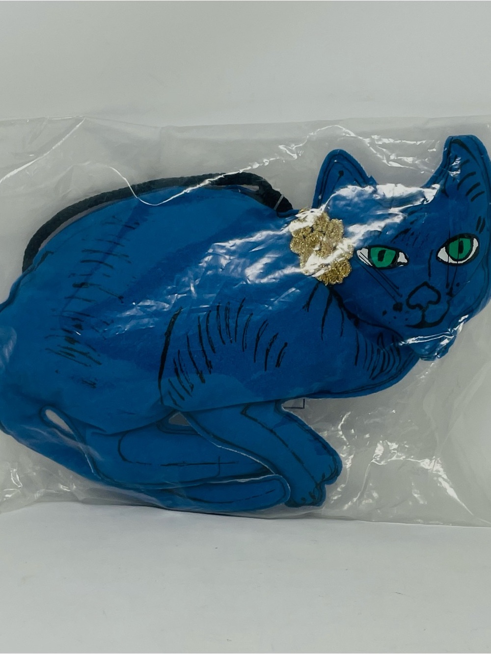 Andy Warhol “Blue Cat Bag” padded gold collar vintage 2000 NOS sealed